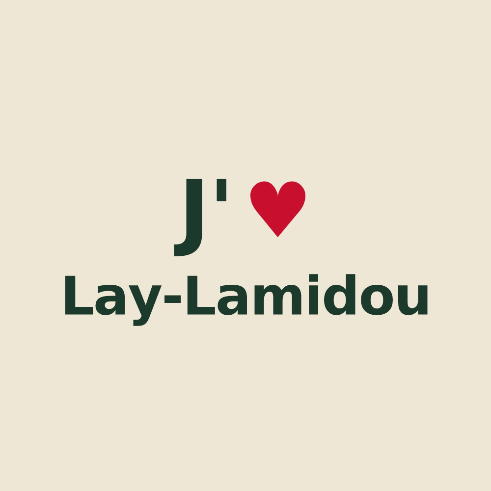 Tote bag personnalisé Lay-Lamidou — design J'aime Lay-Lamidou