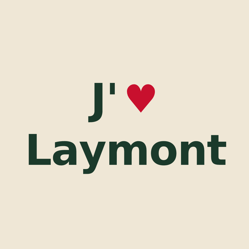 Tote bag personnalisé Laymont — design J'aime Laymont