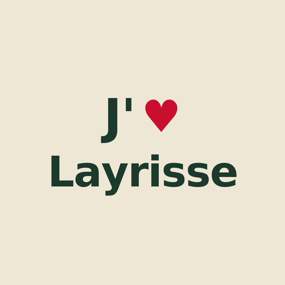 Tote bag personnalisé Layrisse — design J'aime Layrisse