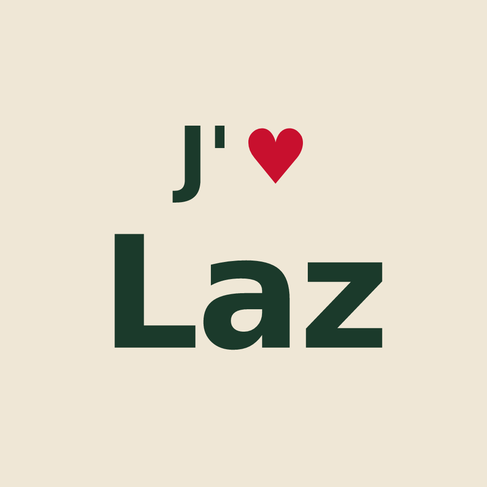 Tote bag personnalisé Laz — design J'aime Laz