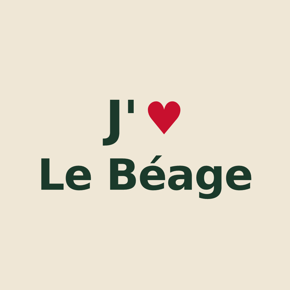 Tote bag personnalisé Le Béage — design J'aime Le Béage