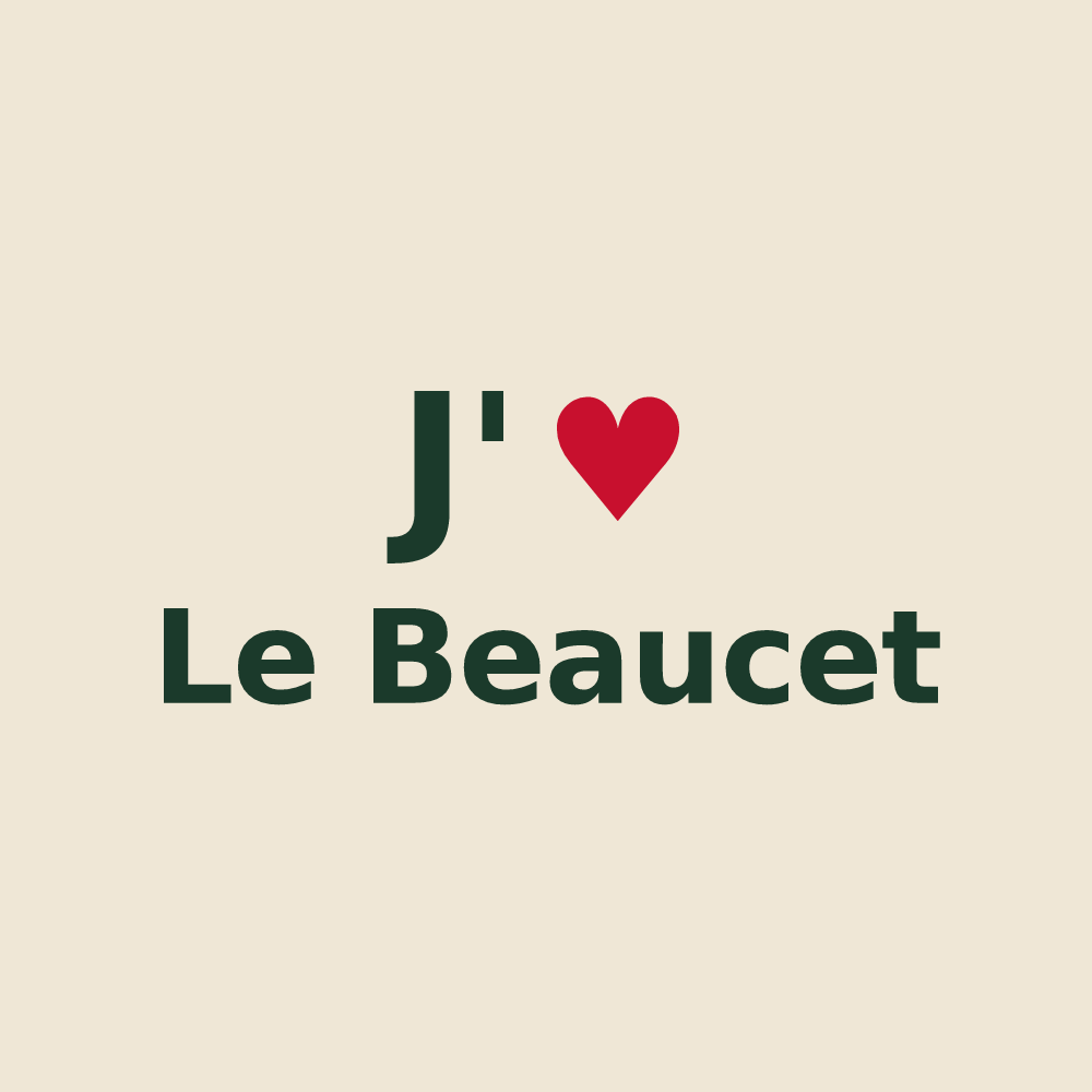 Tote bag personnalisé Le Beaucet — design J'aime Le Beaucet