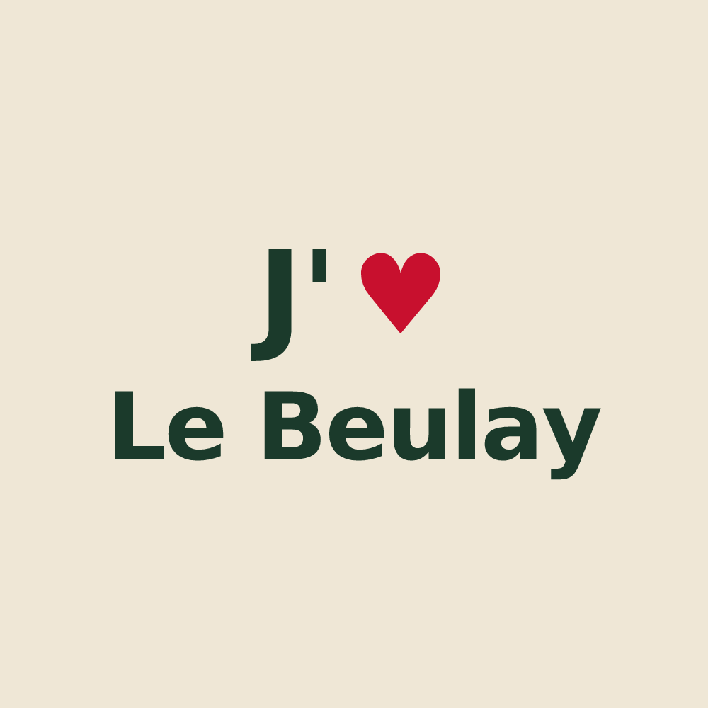 Tote bag personnalisé Le Beulay — design J'aime Le Beulay