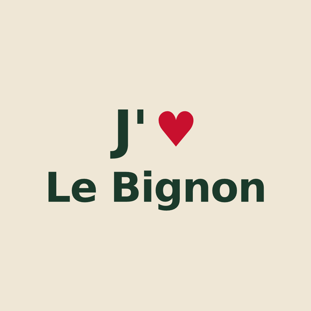 Tote bag personnalisé Le Bignon — design J'aime Le Bignon