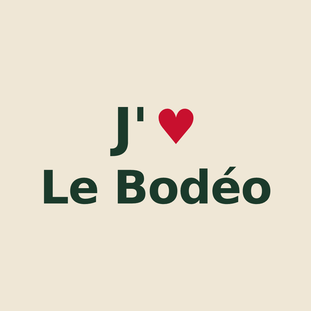 Tote bag personnalisé Le Bodéo — design J'aime Le Bodéo