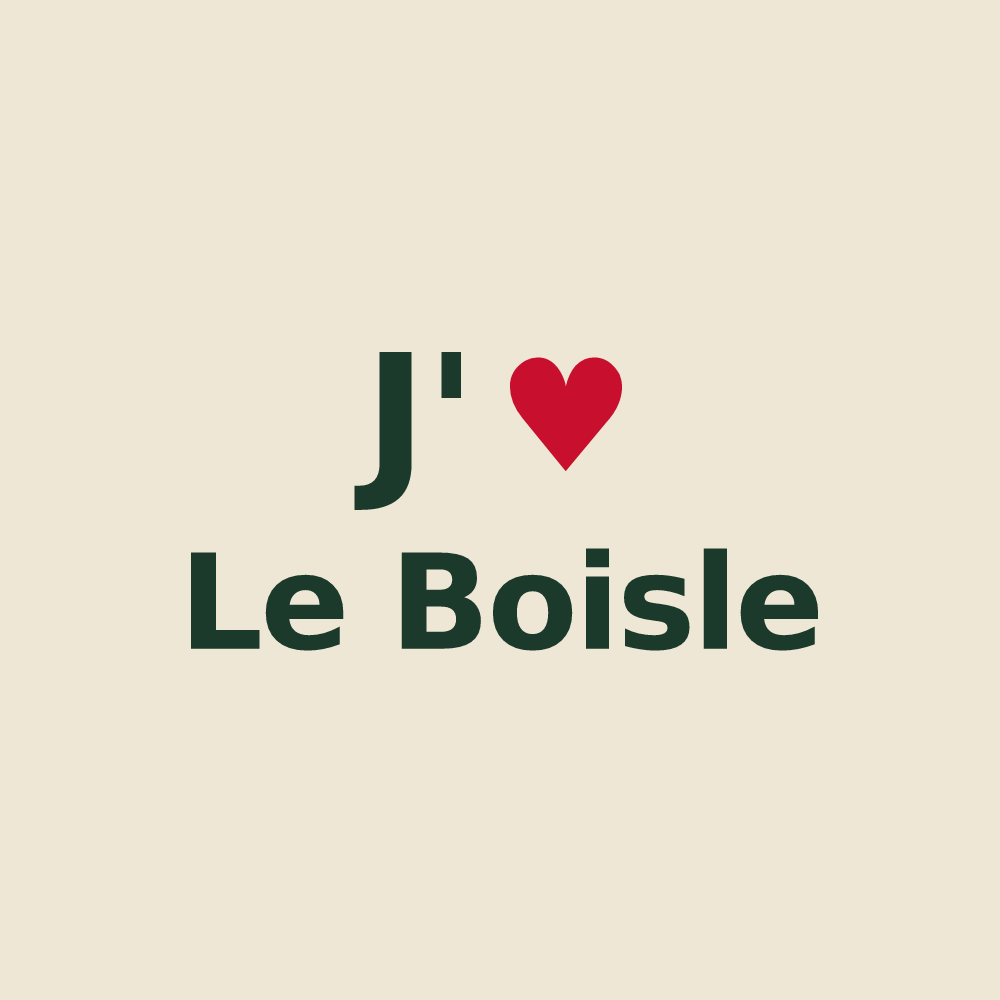 Tote bag personnalisé Le Boisle — design J'aime Le Boisle