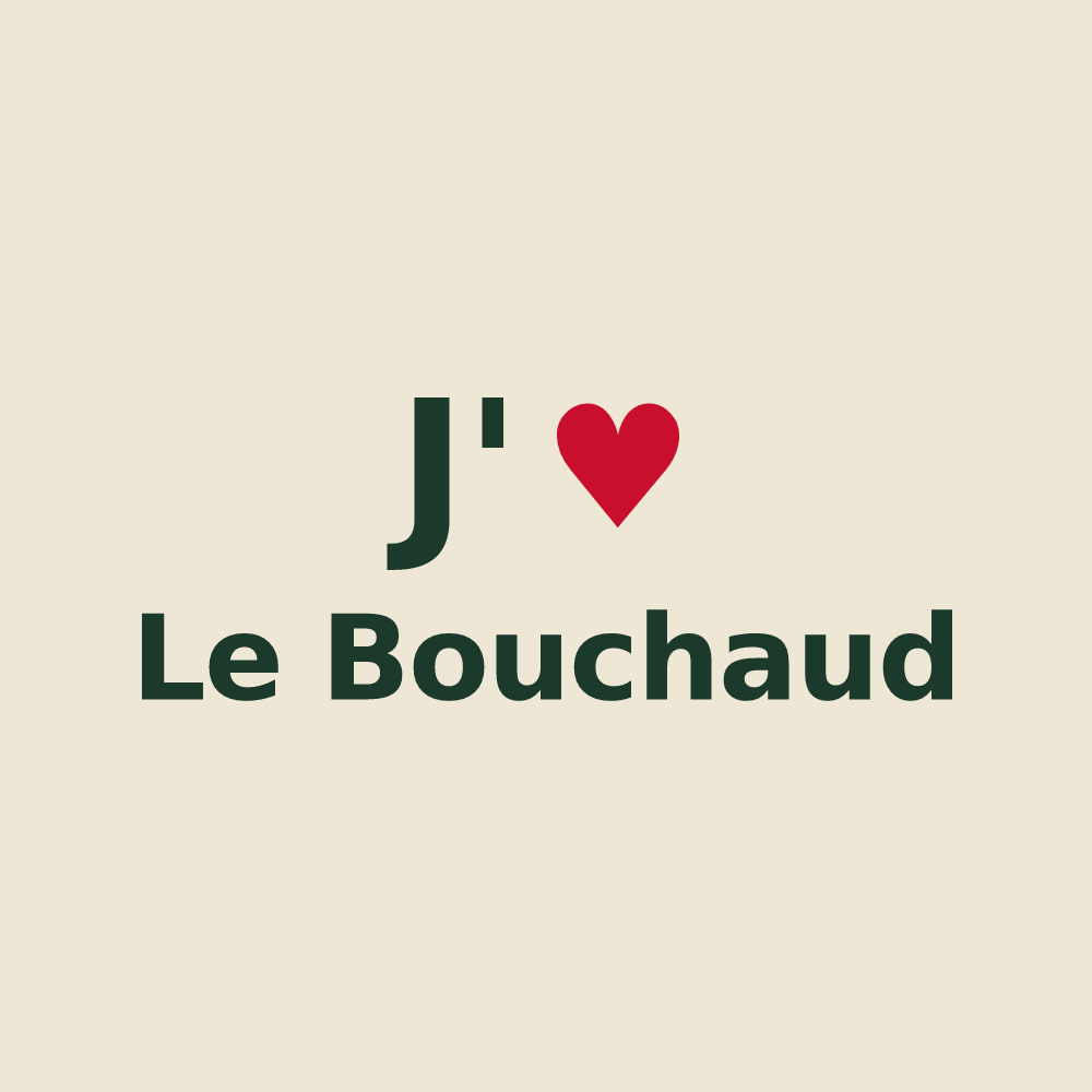 Tote bag personnalisé Le Bouchaud — design J'aime Le Bouchaud