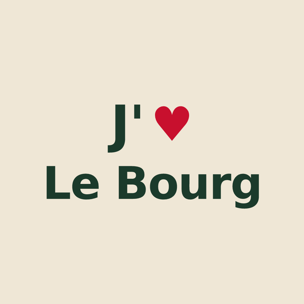 Tote bag personnalisé Le Bourg — design J'aime Le Bourg
