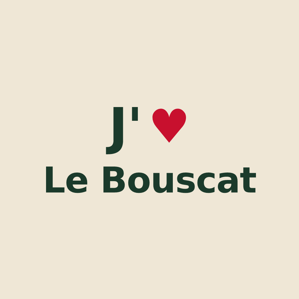 Tote bag personnalisé Le Bouscat — design J'aime Le Bouscat