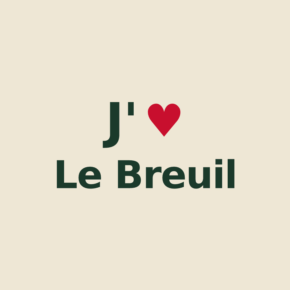 Tote bag personnalisé Le Breuil — design J'aime Le Breuil