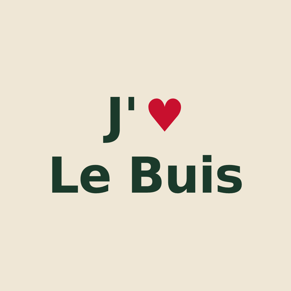 Tote bag personnalisé Le Buis — design J'aime Le Buis