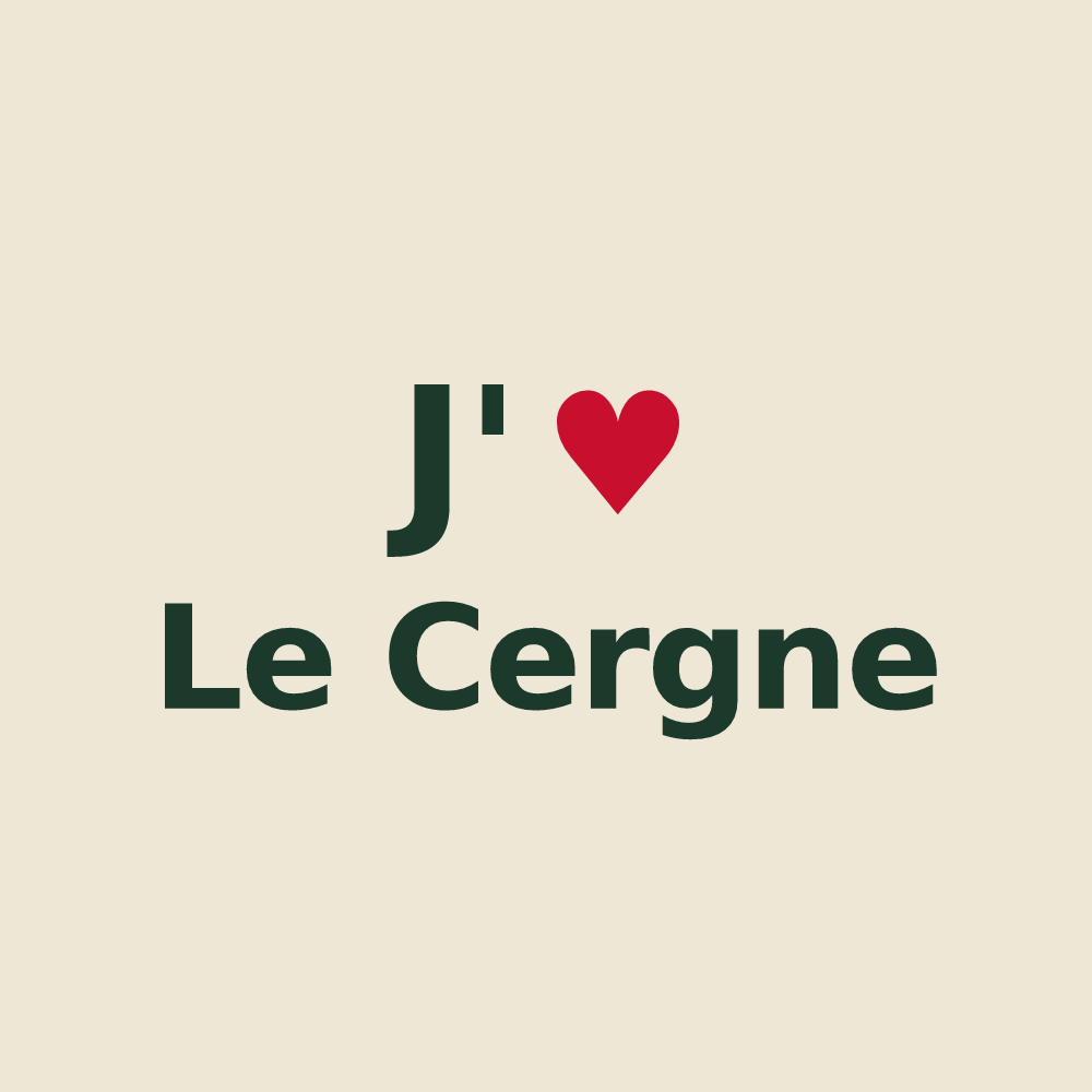 Tote bag personnalisé Le Cergne — design J'aime Le Cergne