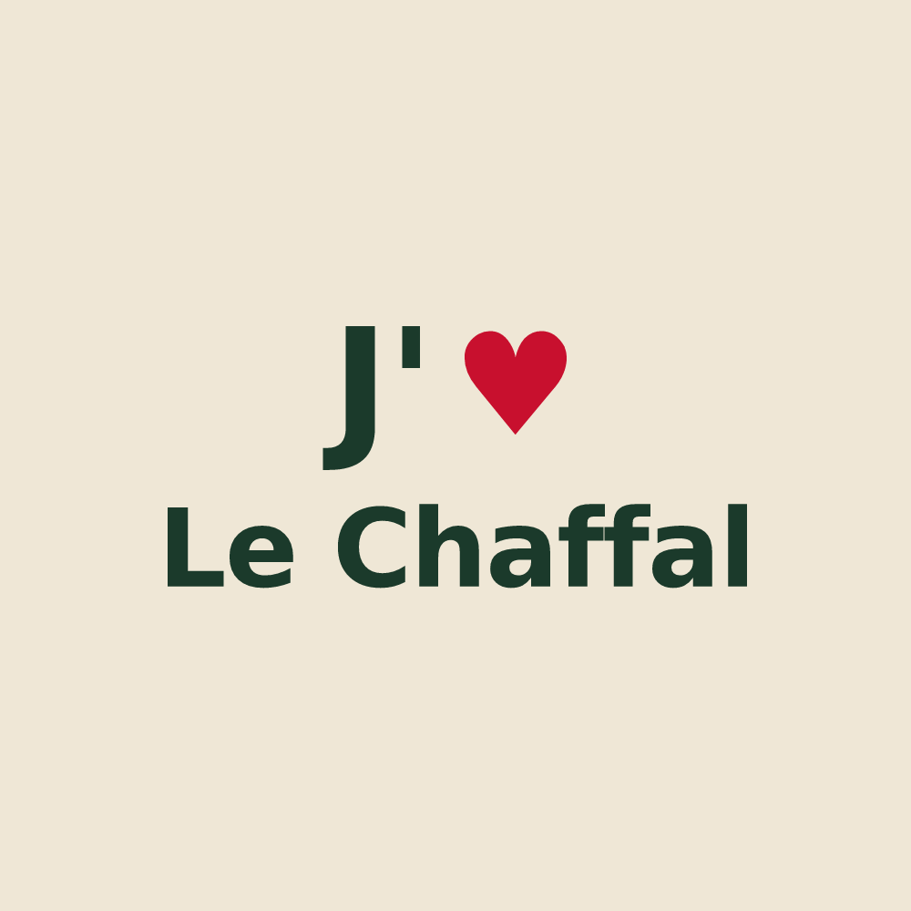 Tote bag personnalisé Le Chaffal — design J'aime Le Chaffal