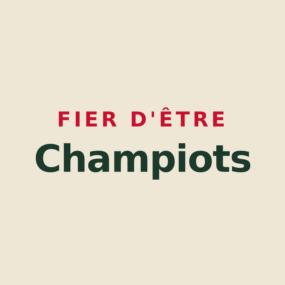 Tote bag « Fier d'être Champiots » — design pour Le Champ-près-Froges
