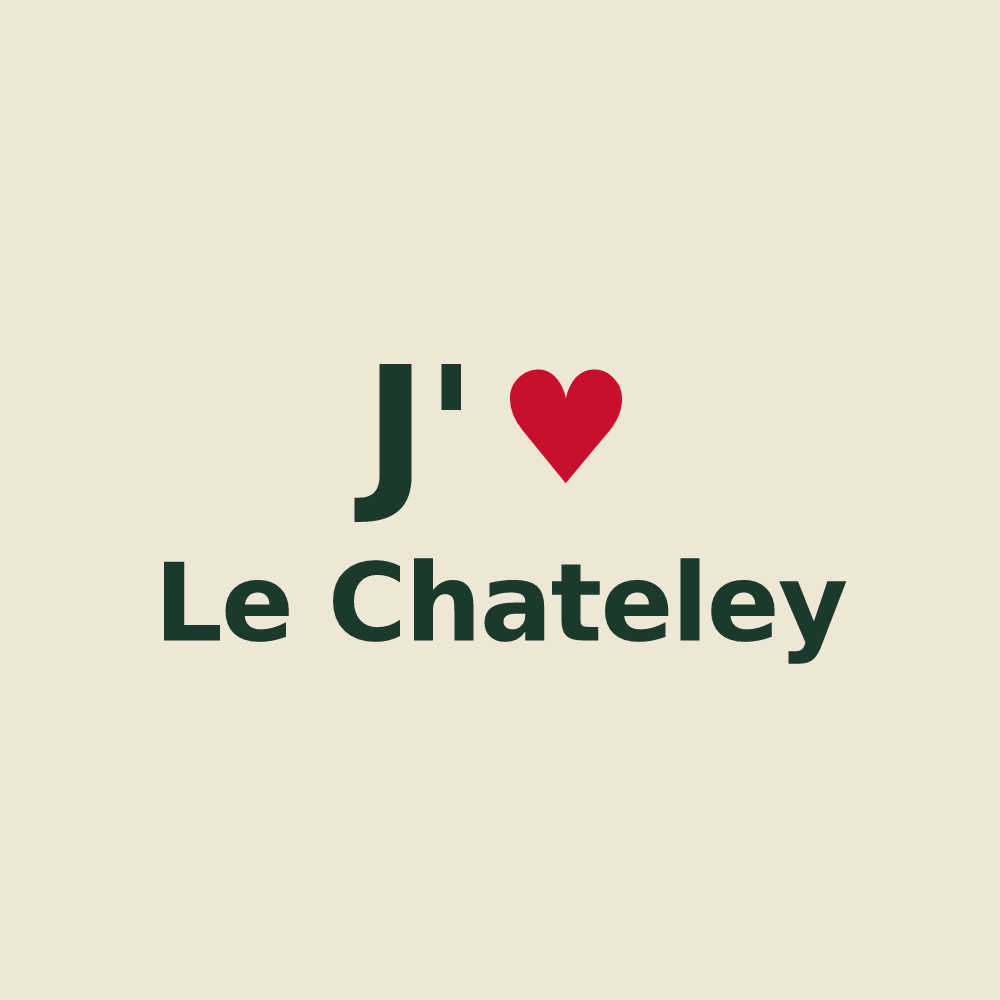 Tote bag personnalisé Le Chateley — design J'aime Le Chateley