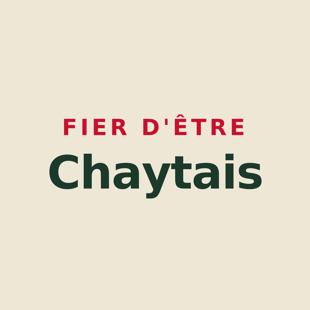 Tote bag « Fier d'être Chaytais » — design pour Le Chay
