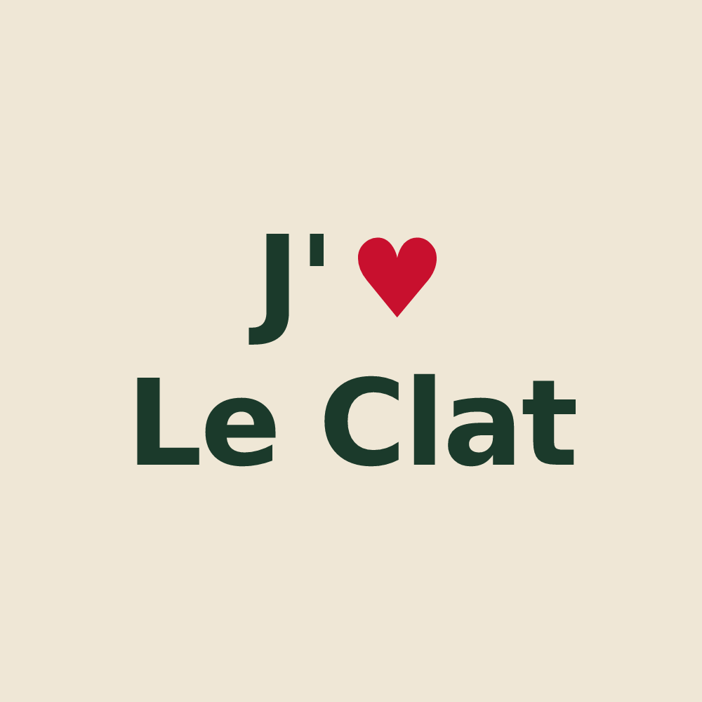 Tote bag personnalisé Le Clat — design J'aime Le Clat