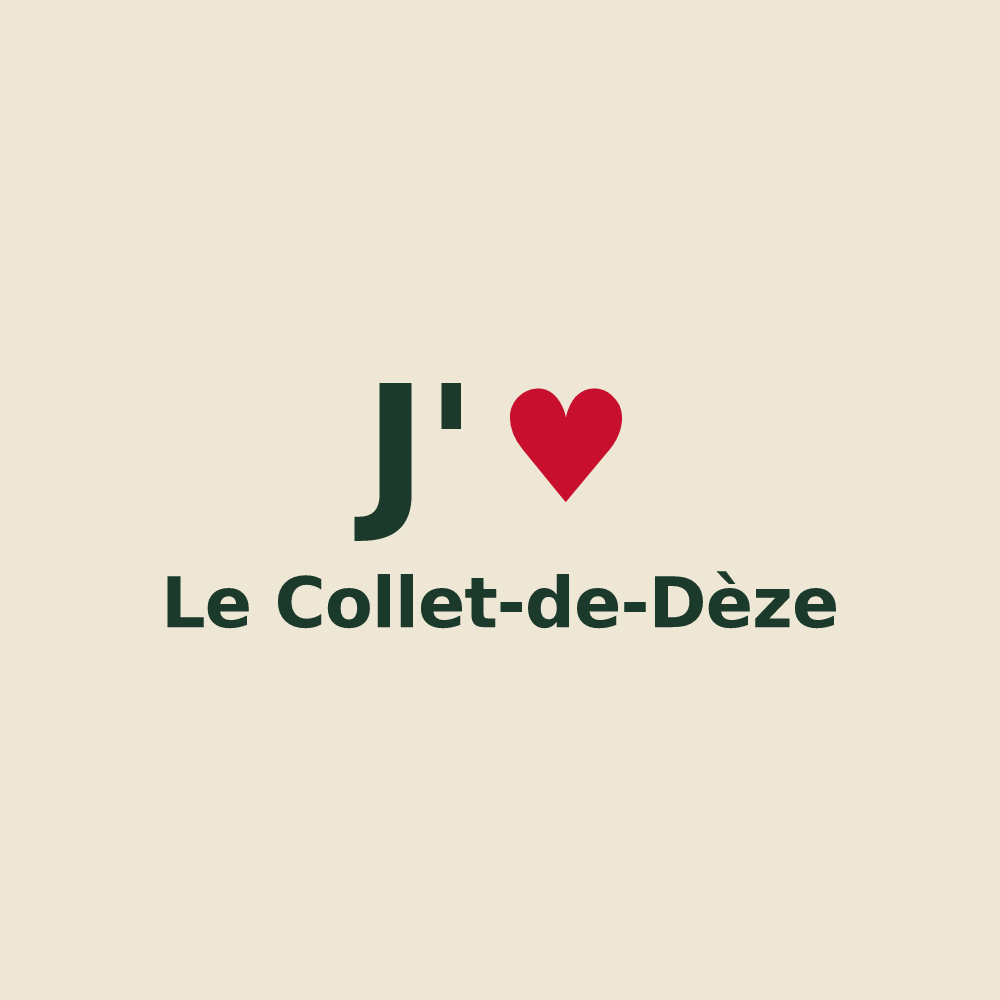Tote bag personnalisé Le Collet-de-Dèze — design J'aime Le Collet-de-Dèze