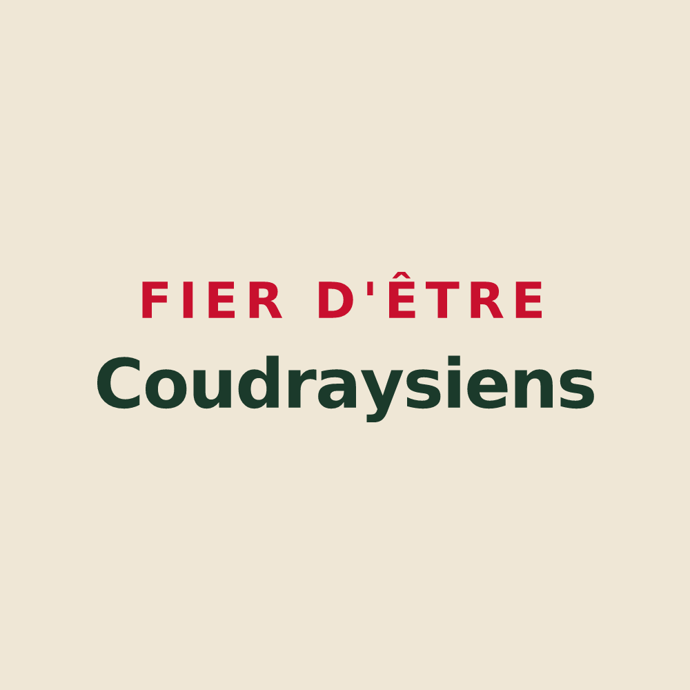 Tote bag « Fier d'être Coudraysiens » — design pour Le Coudray-Montceaux