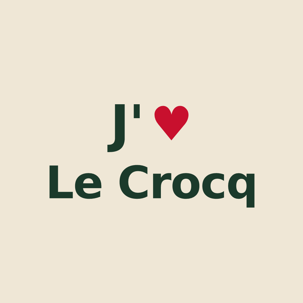 Tote bag personnalisé Le Crocq — design J'aime Le Crocq