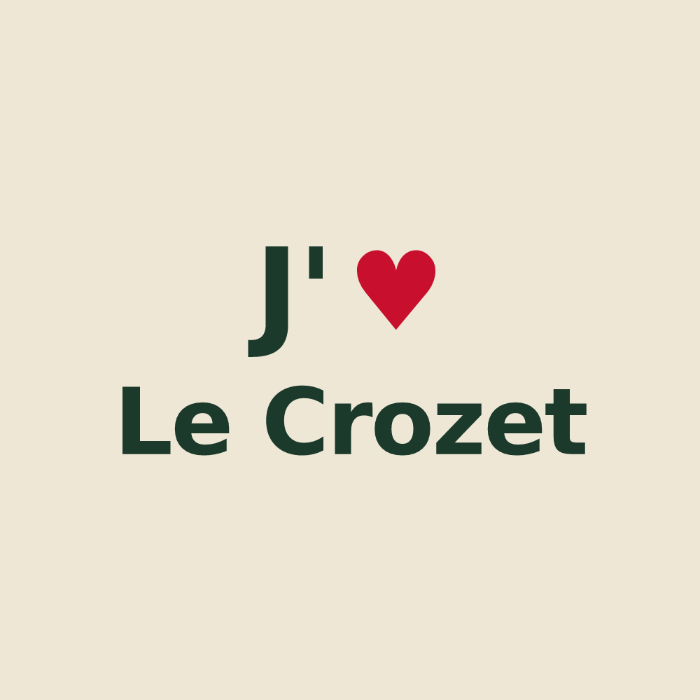 Tote bag personnalisé Le Crozet — design J'aime Le Crozet