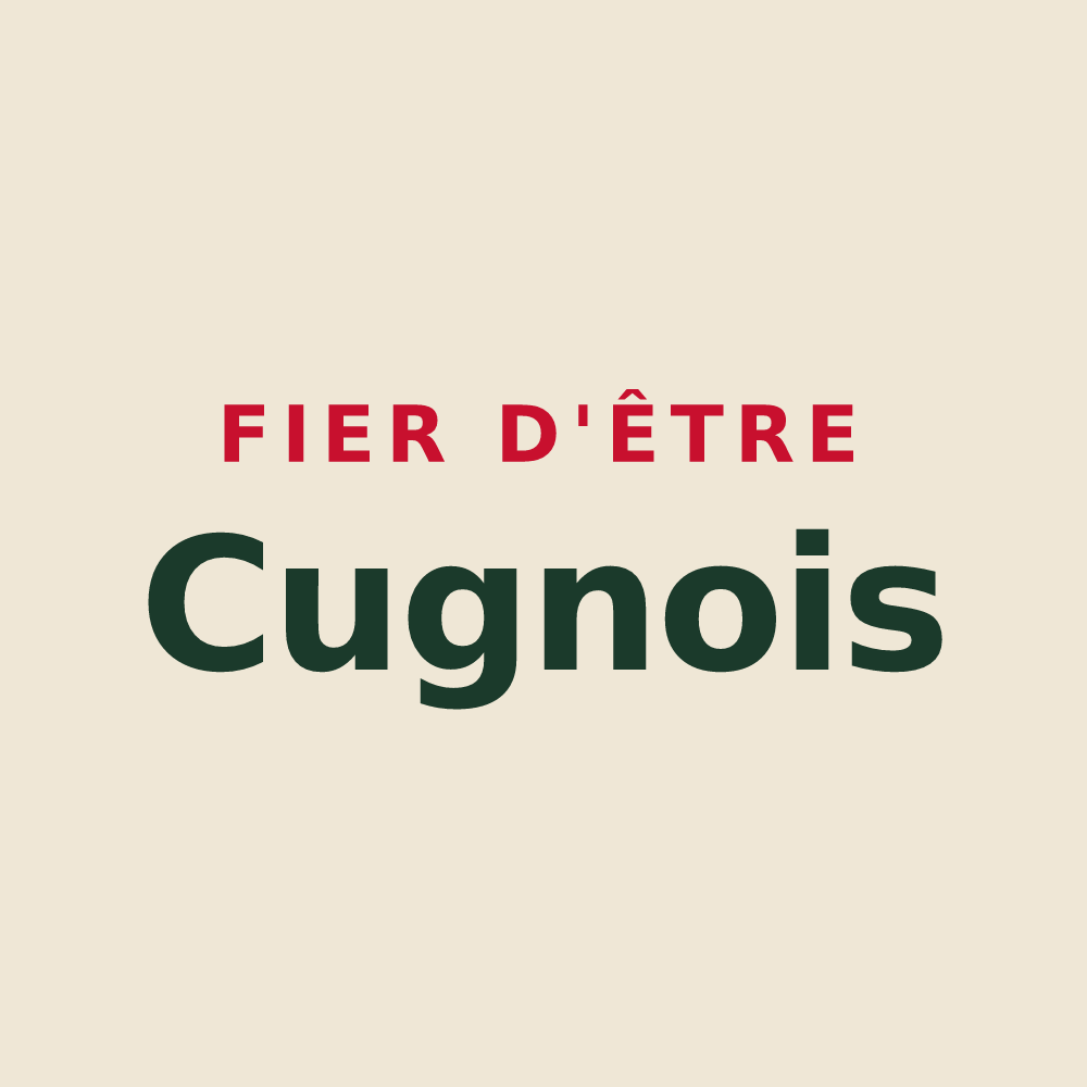 Tote bag « Fier d'être Cugnois » — design pour Le Cuing