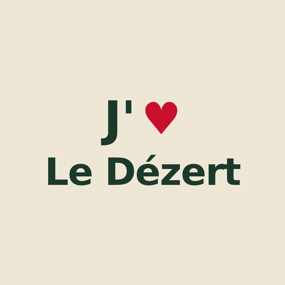 Tote bag personnalisé Le Dézert — design J'aime Le Dézert