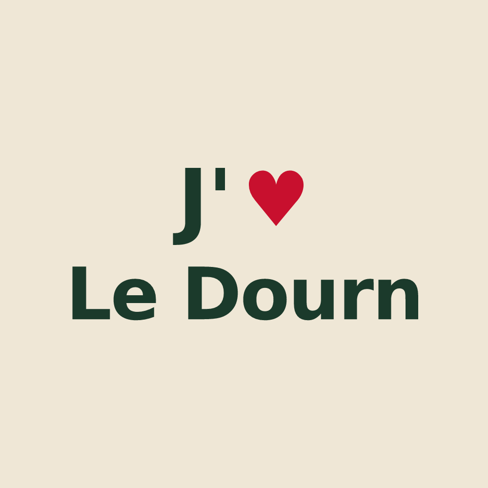 Tote bag personnalisé Le Dourn — design J'aime Le Dourn