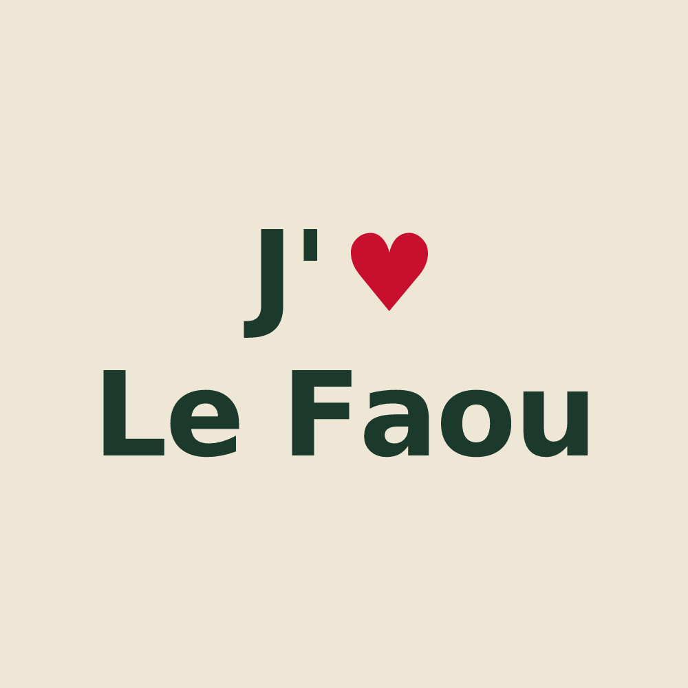 Tote bag personnalisé Le Faou — design J'aime Le Faou