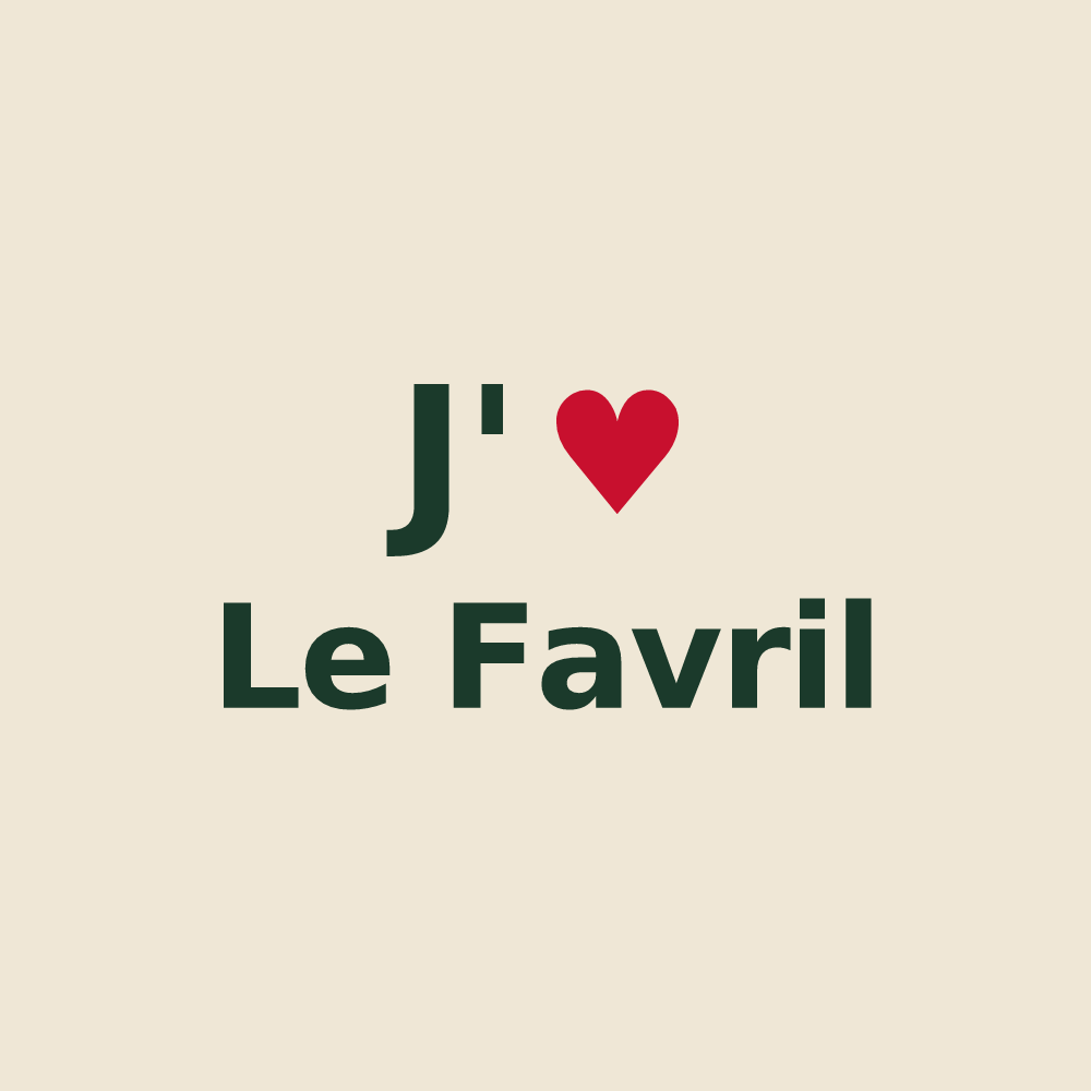 Tote bag personnalisé Le Favril — design J'aime Le Favril