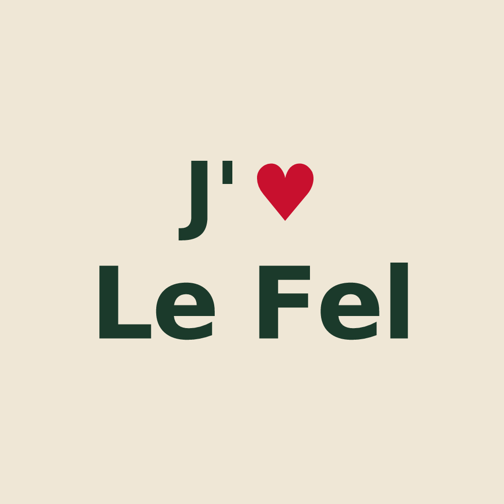 Tote bag personnalisé Le Fel — design J'aime Le Fel