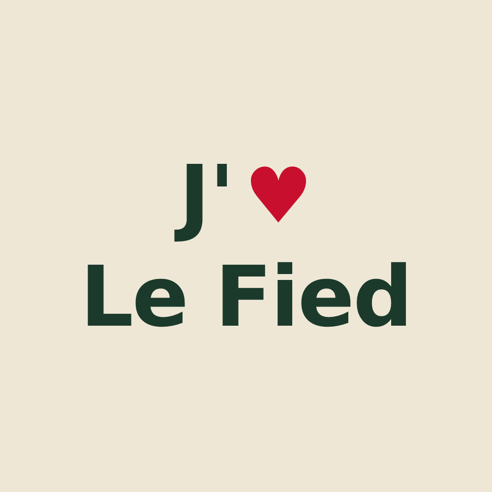 Tote bag personnalisé Le Fied — design J'aime Le Fied