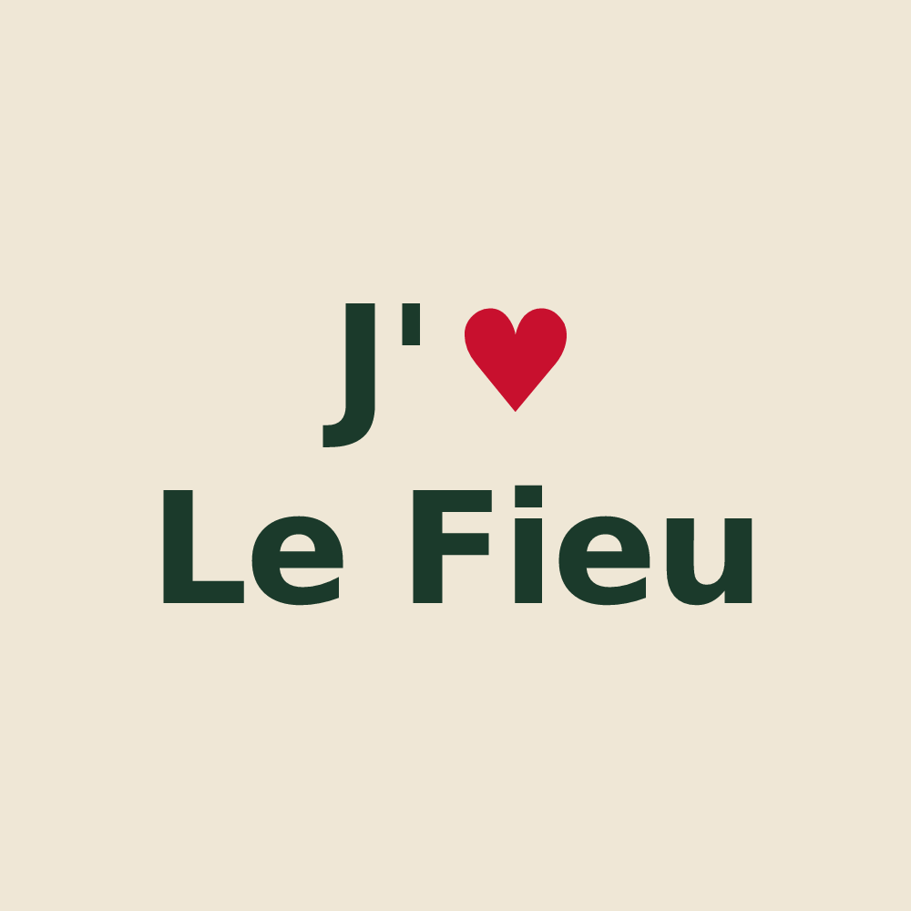 Tote bag personnalisé Le Fieu — design J'aime Le Fieu
