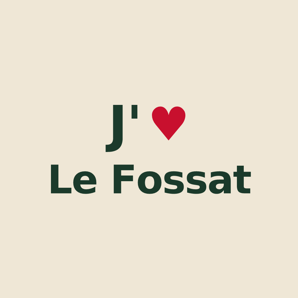 Tote bag personnalisé Le Fossat — design J'aime Le Fossat