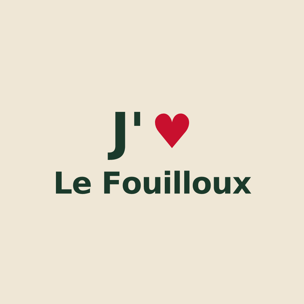 Tote bag personnalisé Le Fouilloux — design J'aime Le Fouilloux