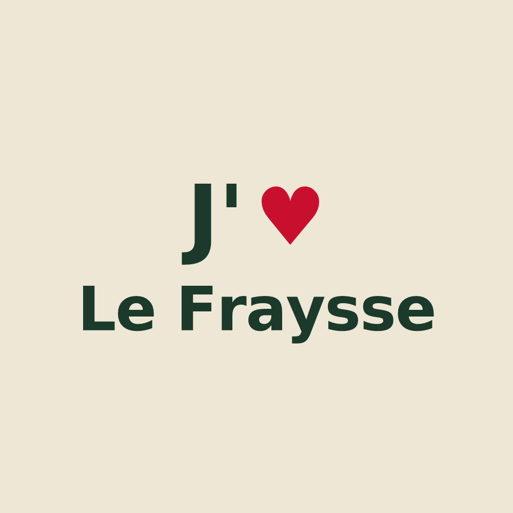 Tote bag personnalisé Le Fraysse — design J'aime Le Fraysse