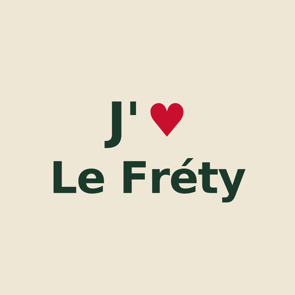 Tote bag personnalisé Le Fréty — design J'aime Le Fréty
