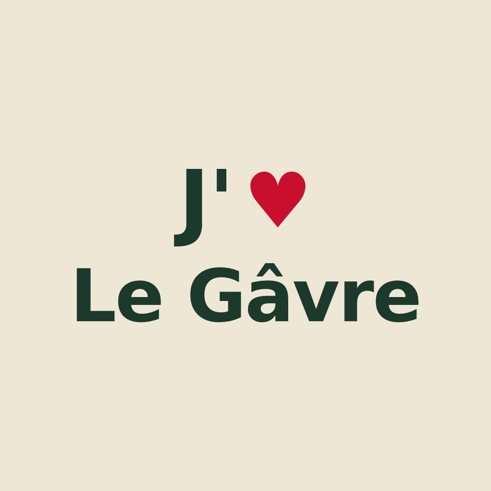 Tote bag personnalisé Le Gâvre — design J'aime Le Gâvre