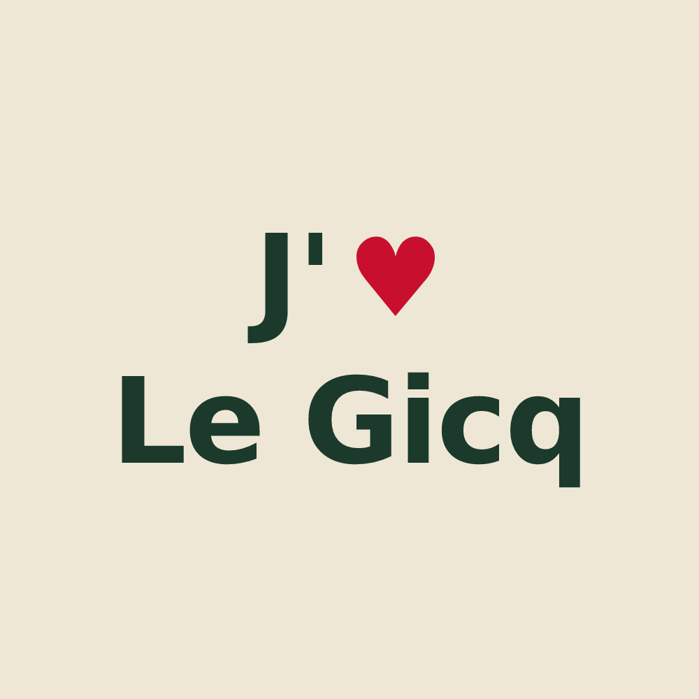 Tote bag personnalisé Le Gicq — design J'aime Le Gicq