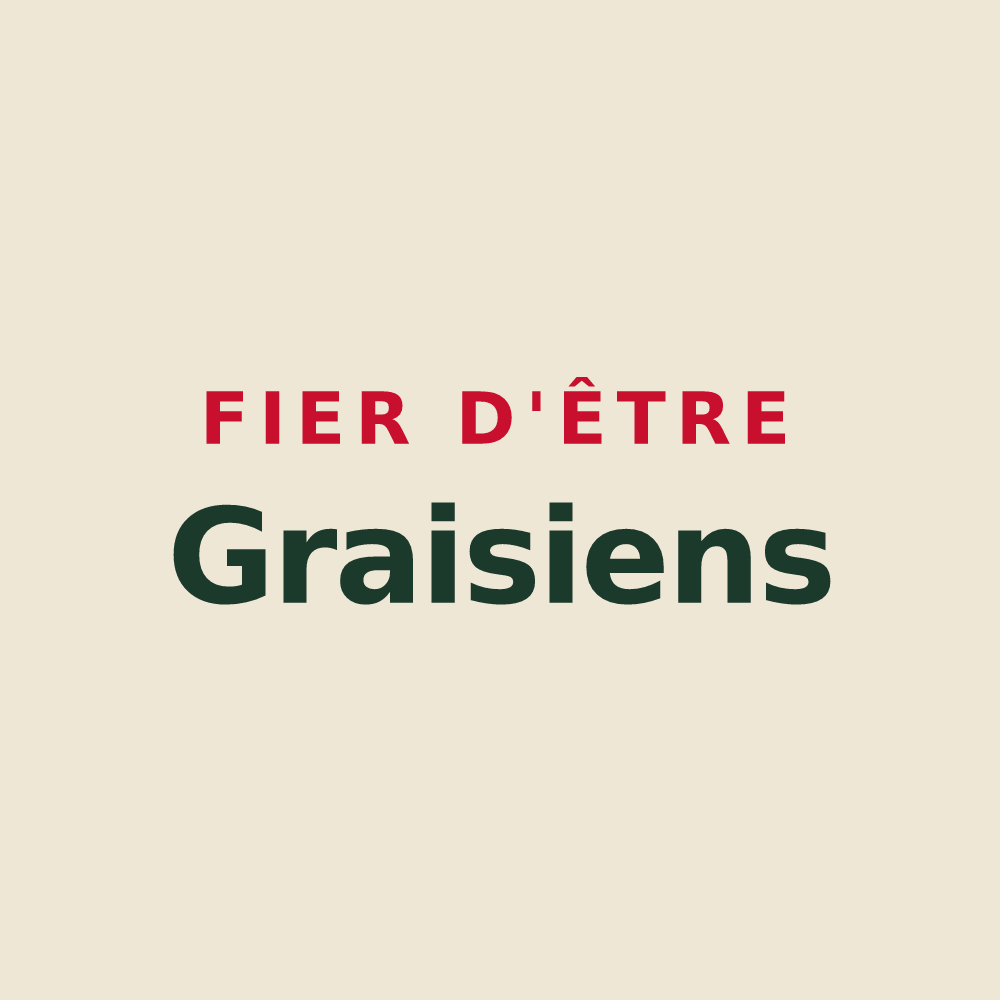 Tote bag « Fier d'être Graisiens » — design pour Le Grais