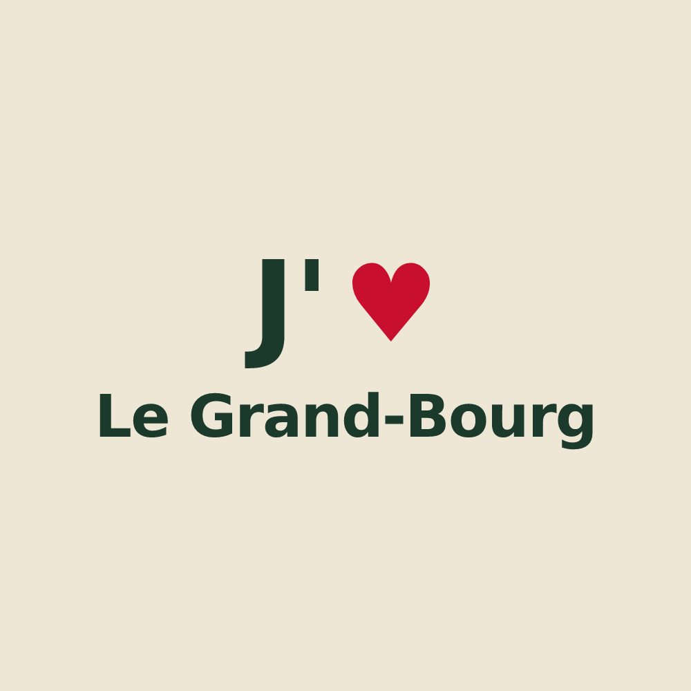 Tote bag personnalisé Le Grand-Bourg — design J'aime Le Grand-Bourg