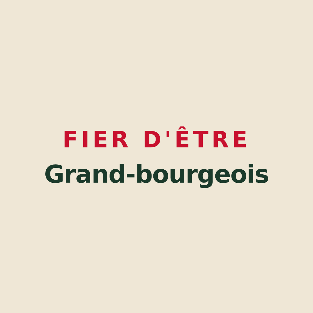 Tote bag « Fier d'être Grand-bourgeois » — design pour Le Grand-Bourg