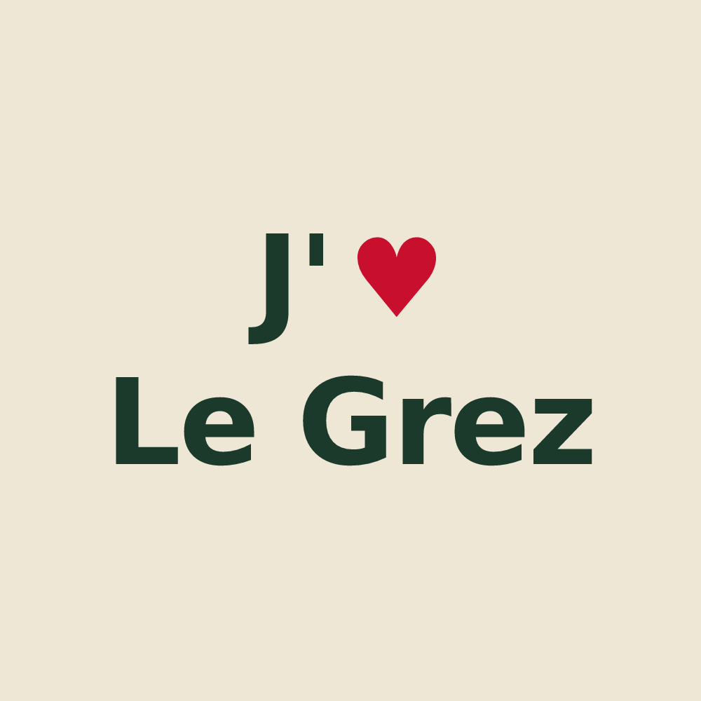 Tote bag personnalisé Le Grez — design J'aime Le Grez