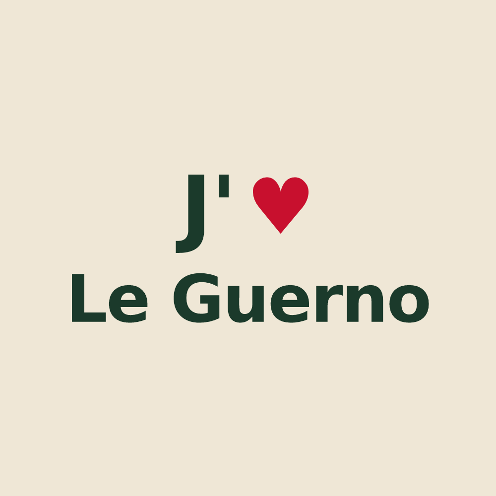 Tote bag personnalisé Le Guerno — design J'aime Le Guerno