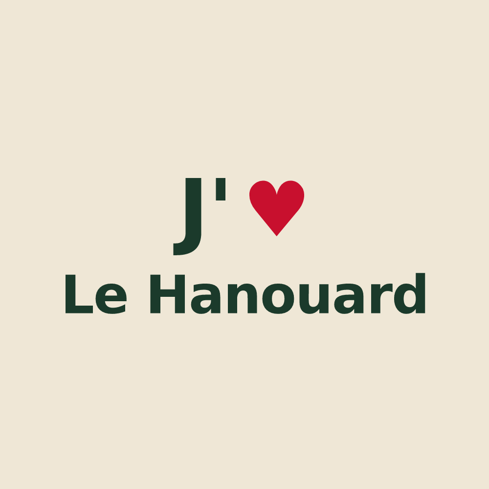 Tote bag personnalisé Le Hanouard — design J'aime Le Hanouard