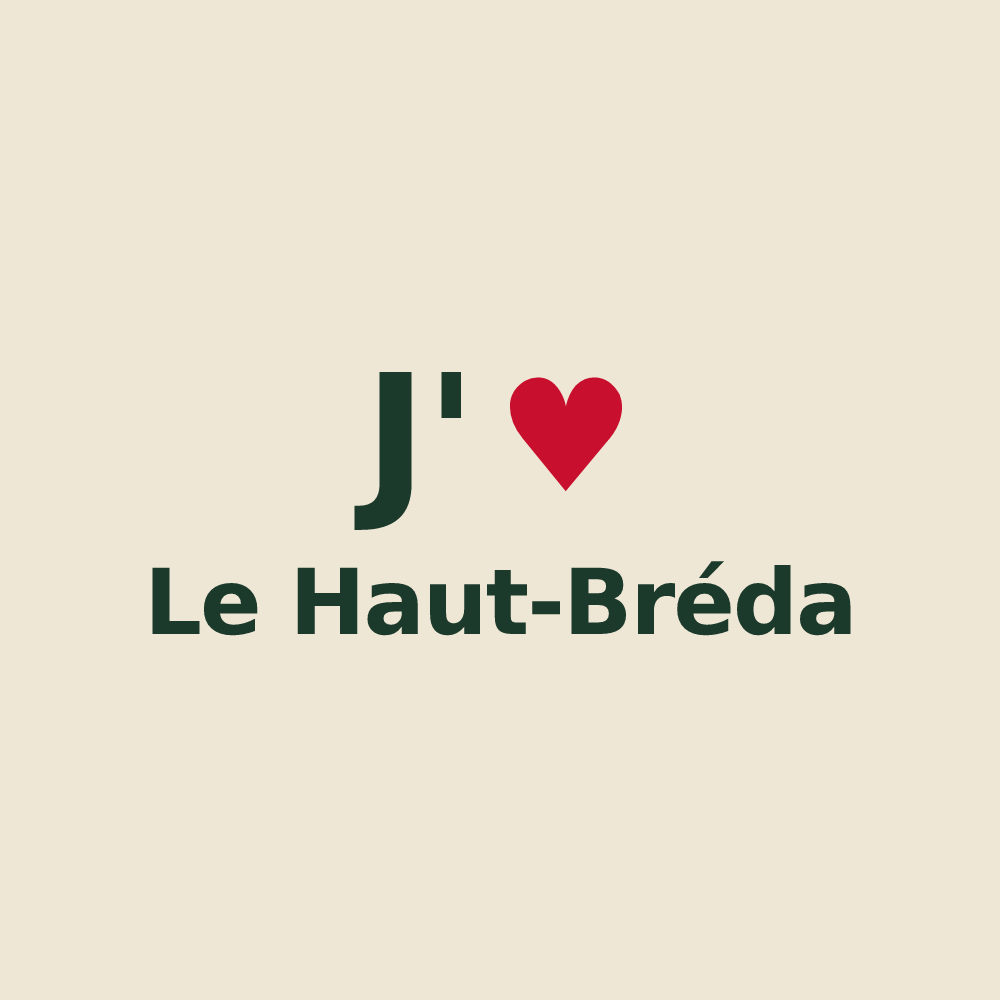 Tote bag personnalisé Le Haut-Bréda — design J'aime Le Haut-Bréda