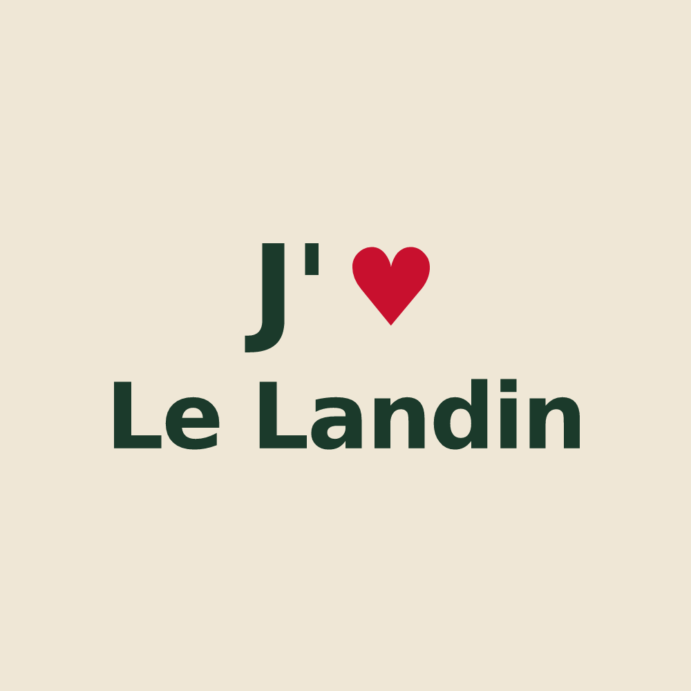Tote bag personnalisé Le Landin — design J'aime Le Landin