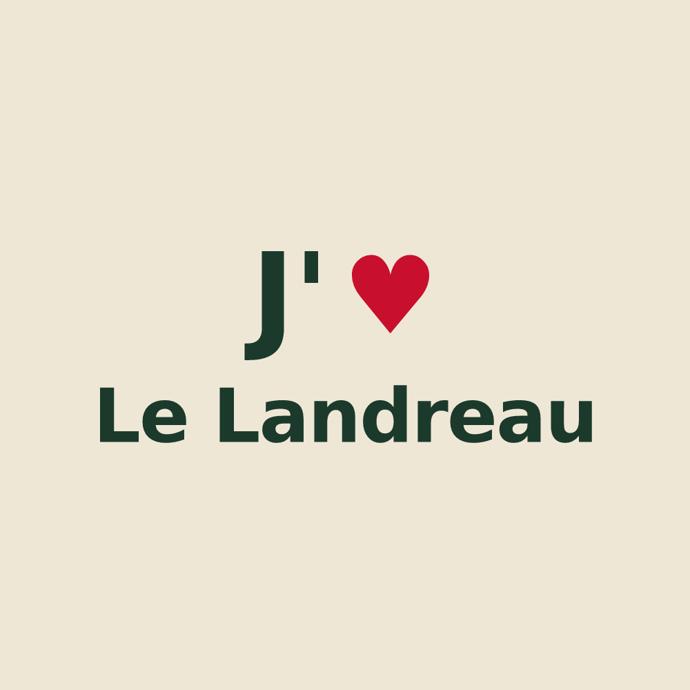 Tote bag personnalisé Le Landreau — design J'aime Le Landreau