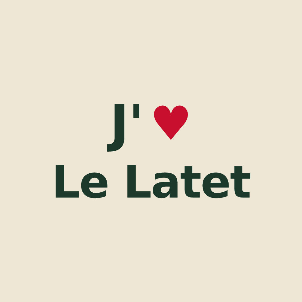 Tote bag personnalisé Le Latet — design J'aime Le Latet