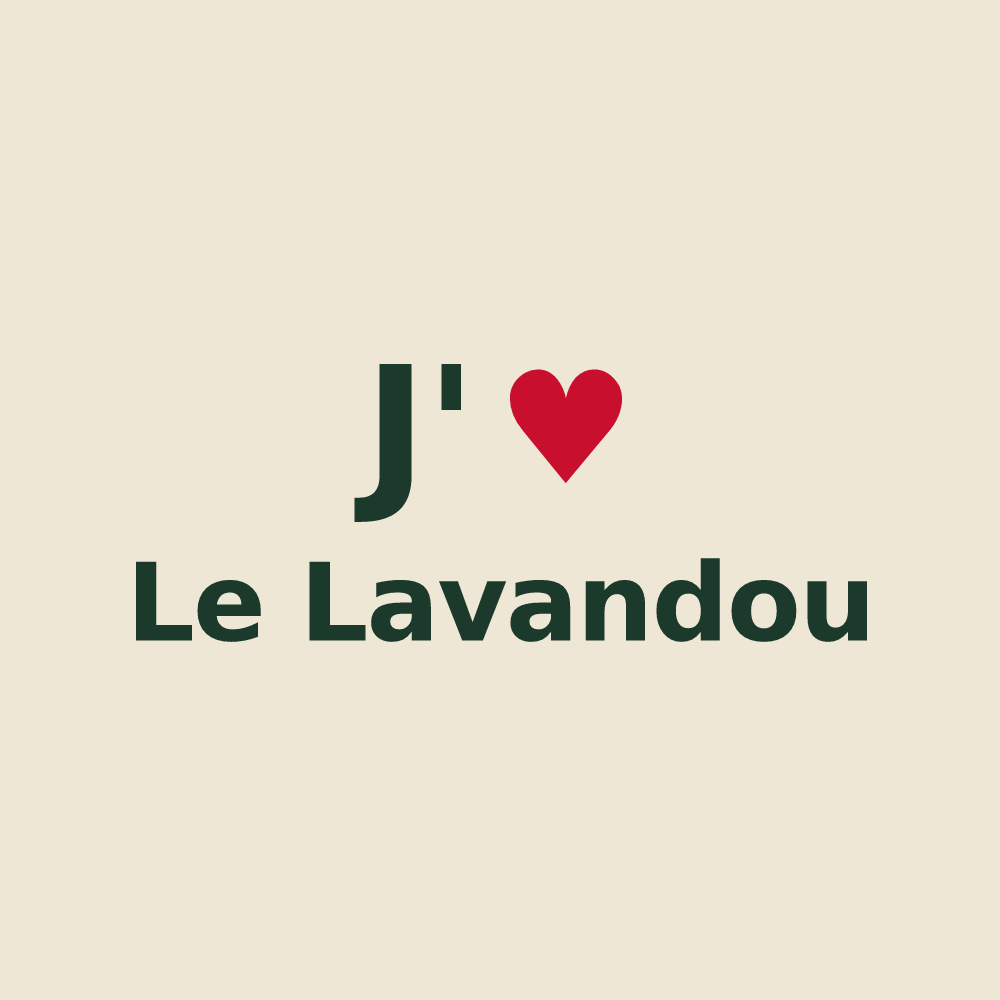Tote bag personnalisé Le Lavandou — design J'aime Le Lavandou